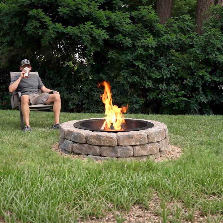 diy fire pit step by step