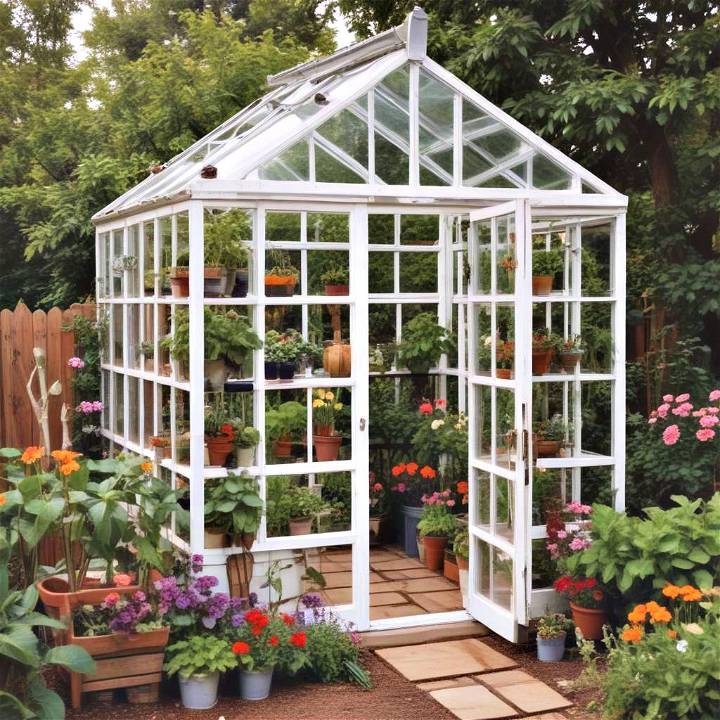 diy greenhouse made from recycled materials