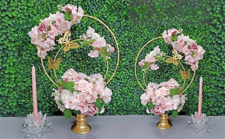 diy hoop wedding centerpieces