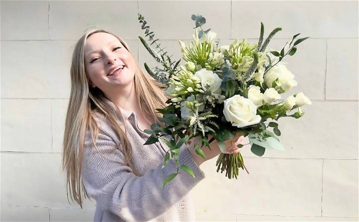 diy neutral theme bridal bouquet tutorial