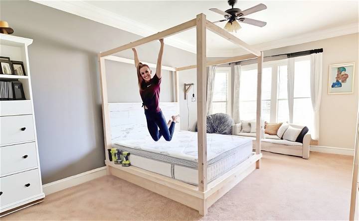 diy wooden canopy bed