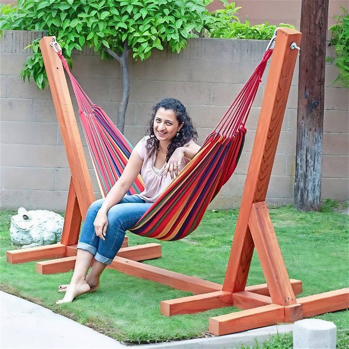 diy wooden hammock stand