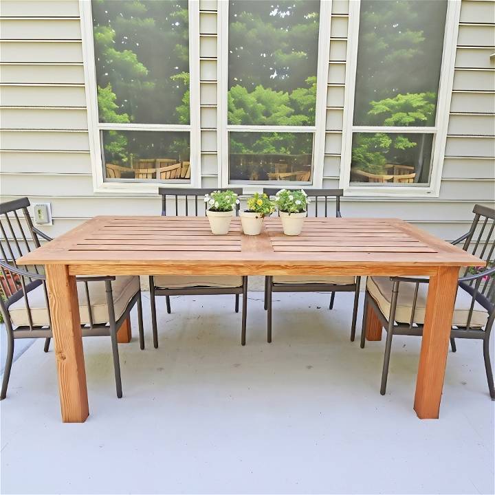 diy wooden outdoor table