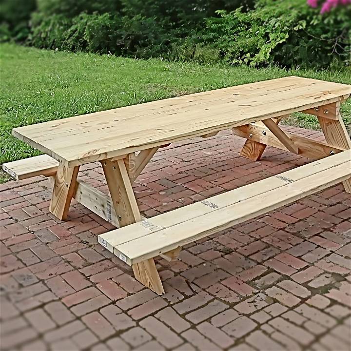 diy wooden picnic table