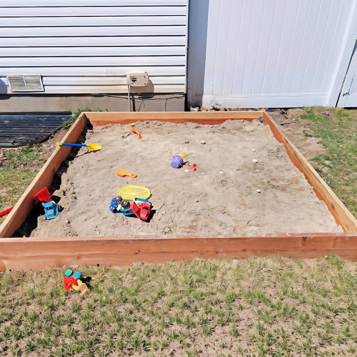 easy diy outdoor sandbox