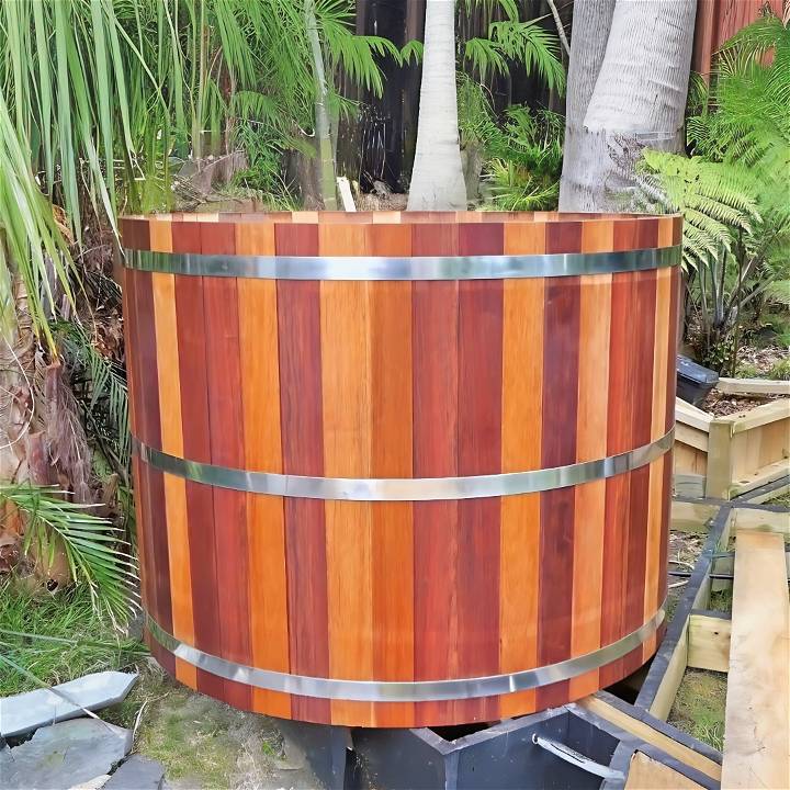 easy diy wooden hot tub