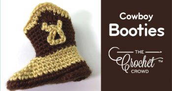 free crochet cowboy baby booties pattern