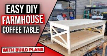 free farmhouse coffee table woodworking plan