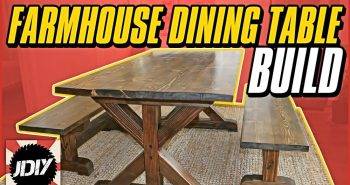free farmhouse dining table woodworking plan