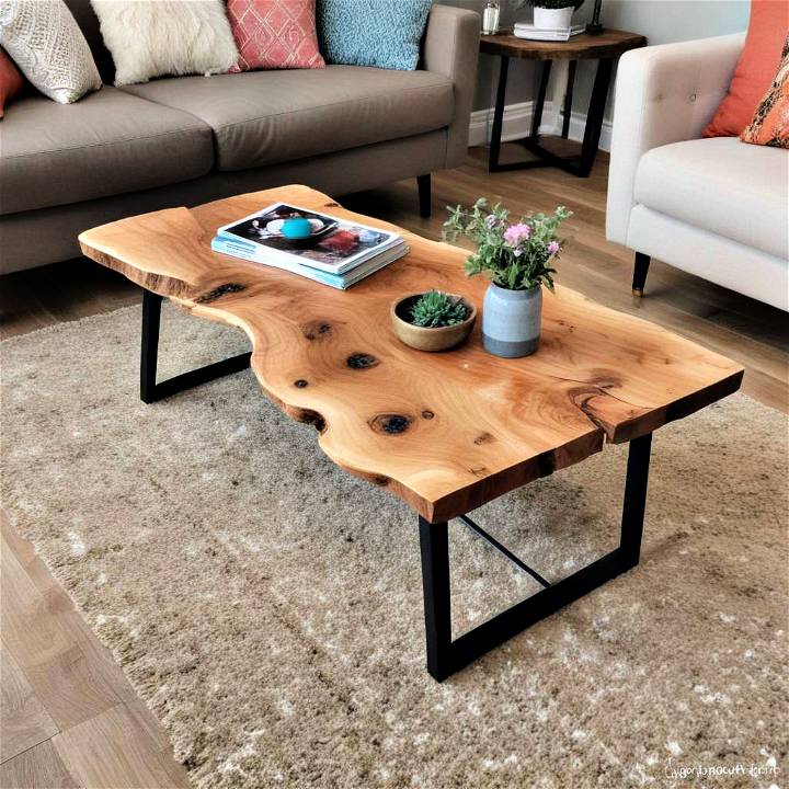 free live edge coffee table woodworking plan