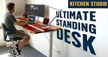 free standing desk woodworking plan