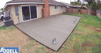 homemade concrete patio
