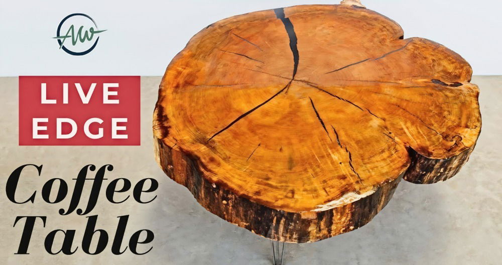 homemade live edge coffee table