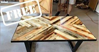 homemade pallet coffee table