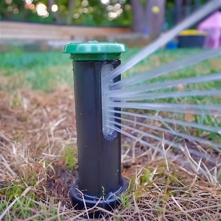 homemade sprinkler system for the garden