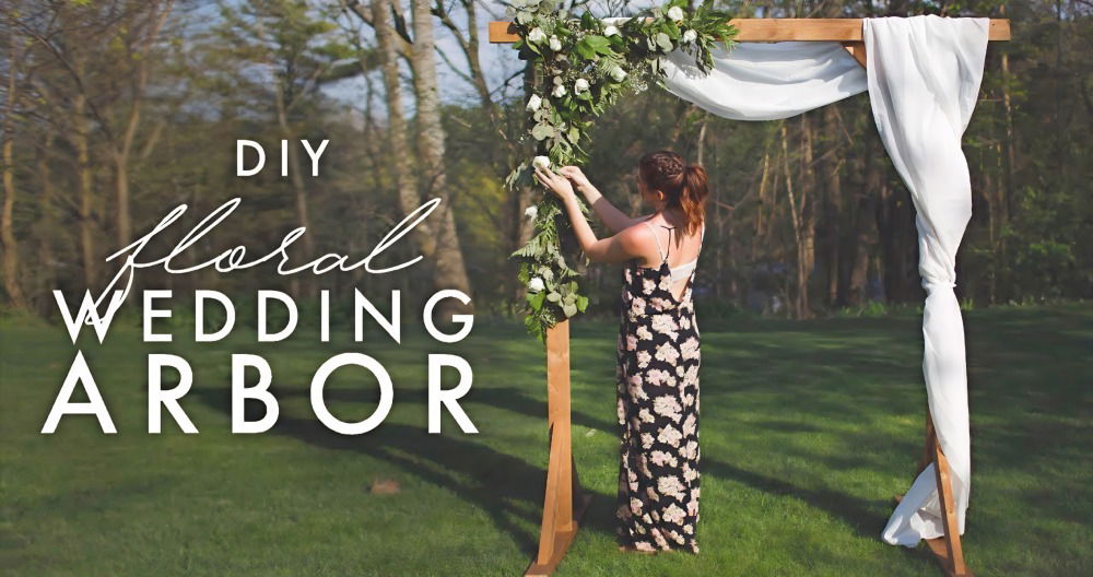 homemade wedding arch