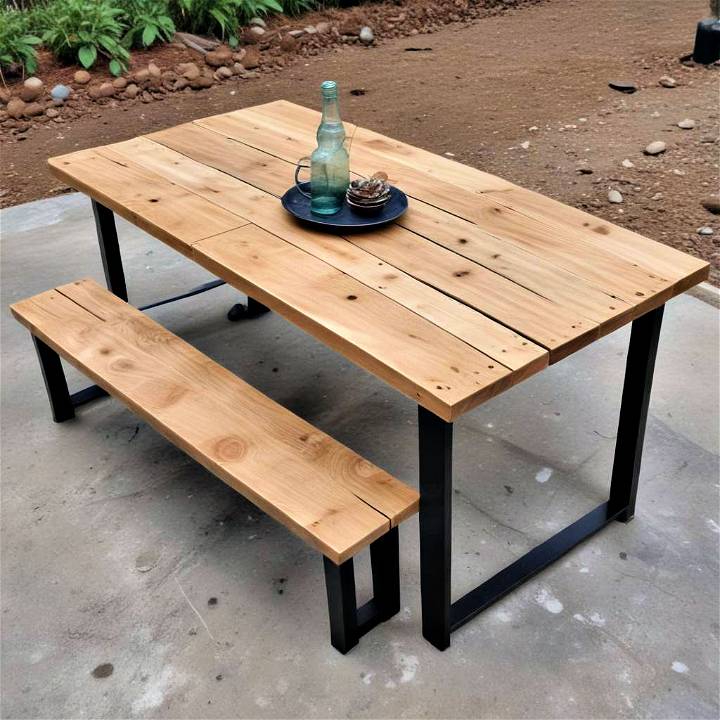 how to DIY outdoor table