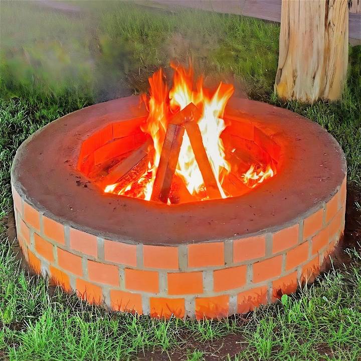 how to build a brick fire pit