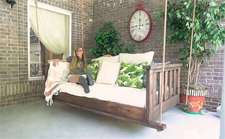 how to build a hanging porch swing bed