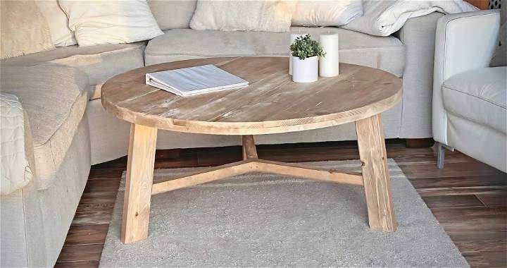 15 DIY Round Coffee Table Plans and Ideas (How to Build)