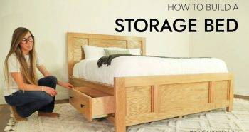 how to build a storage bed with built in drawers