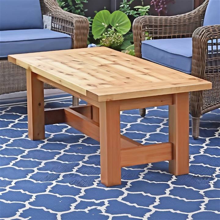 how to build an outdoor coffee table