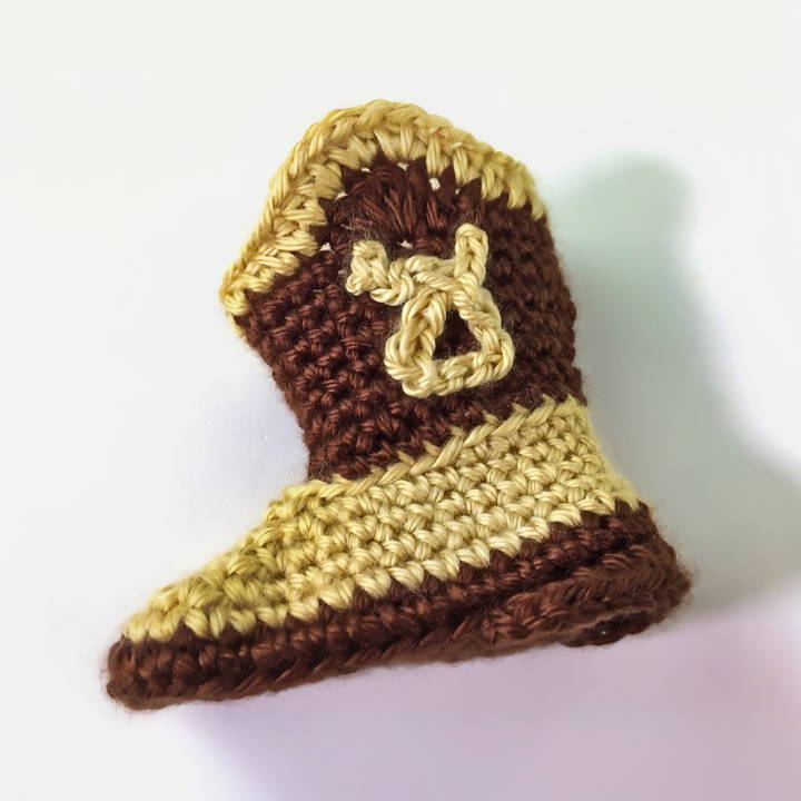 how to crochet cowboy baby booties