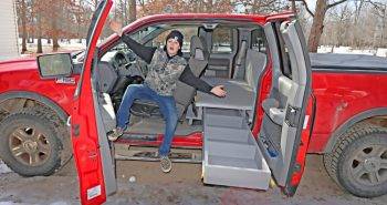 how to make a back seat bed in the truck