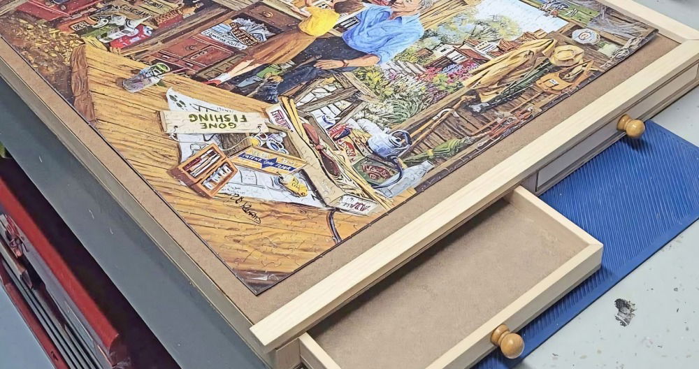 how to make a puzzle board with drawers