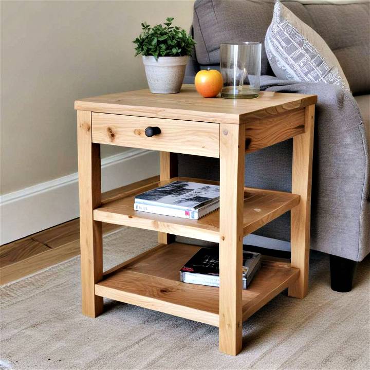 how to make a wooden side table