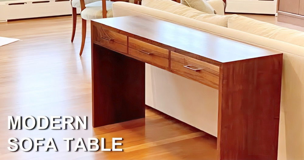 DIY Sofa Table with Free Plans