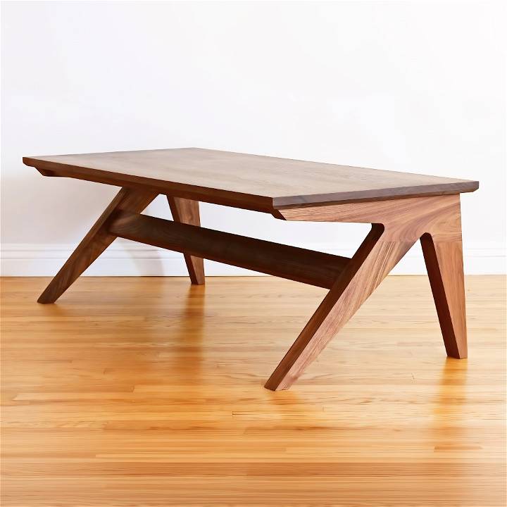 modern diy mid century coffee table