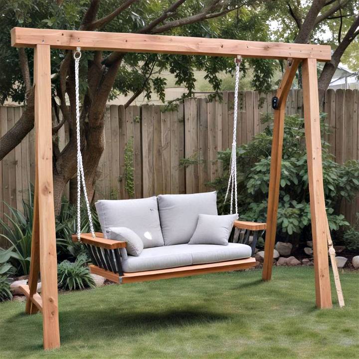 modern diy swing for your backyard