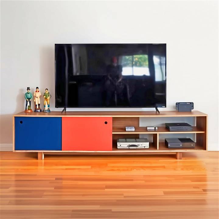 modern diy wooden tv stand