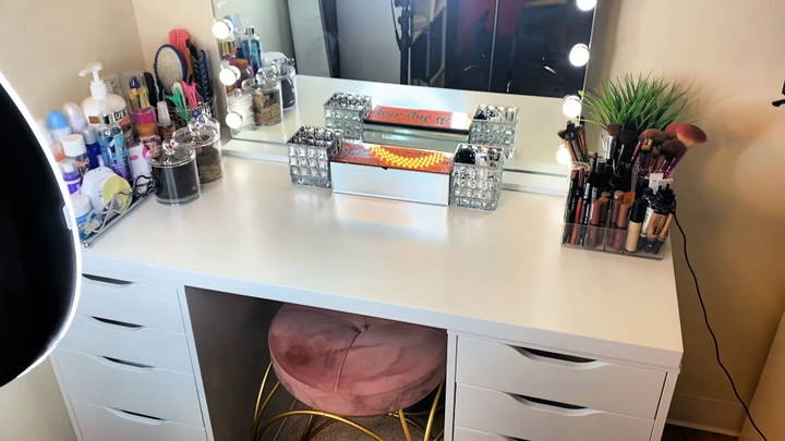 DIY ikea vanity alex dupe ikea hack