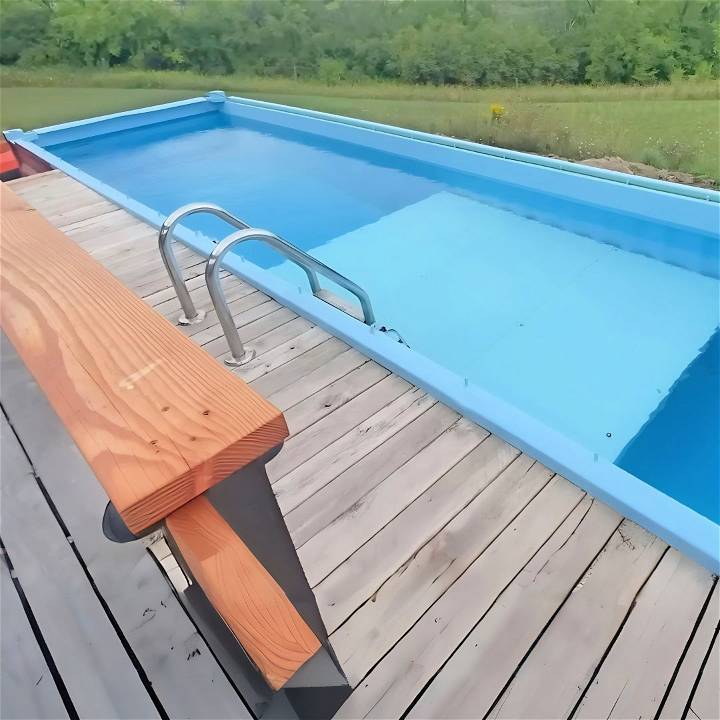 Diy 40' shipping container swimming pool