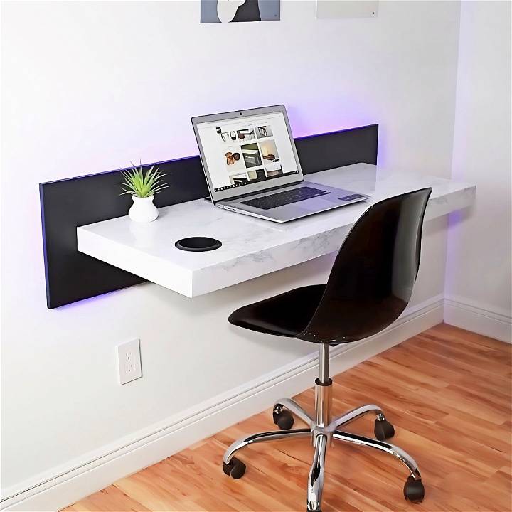 adorable diy wall mounted desk