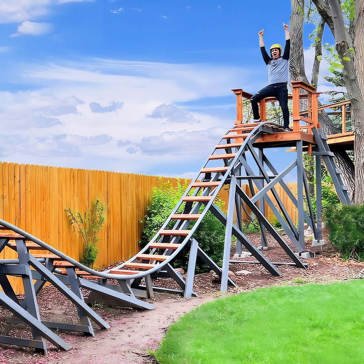 affordable diy backyard roller coaster