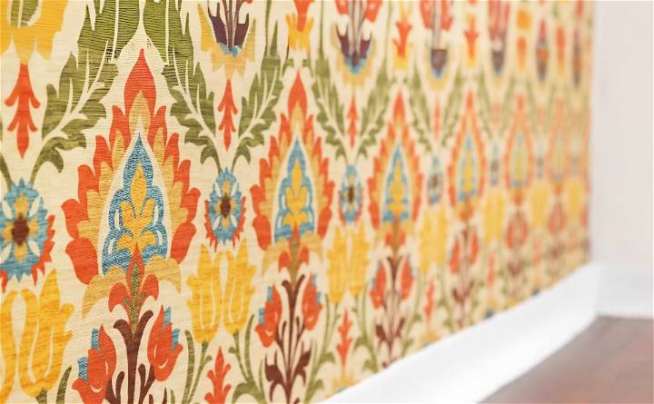 beautiful diy fabric wallpaper