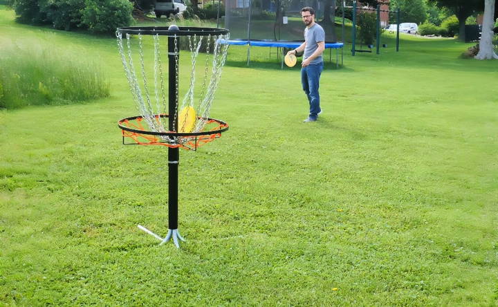 budget friendly diy disc golf basket