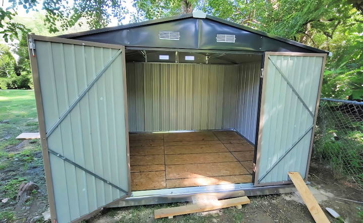 building a 10x8 metal shed