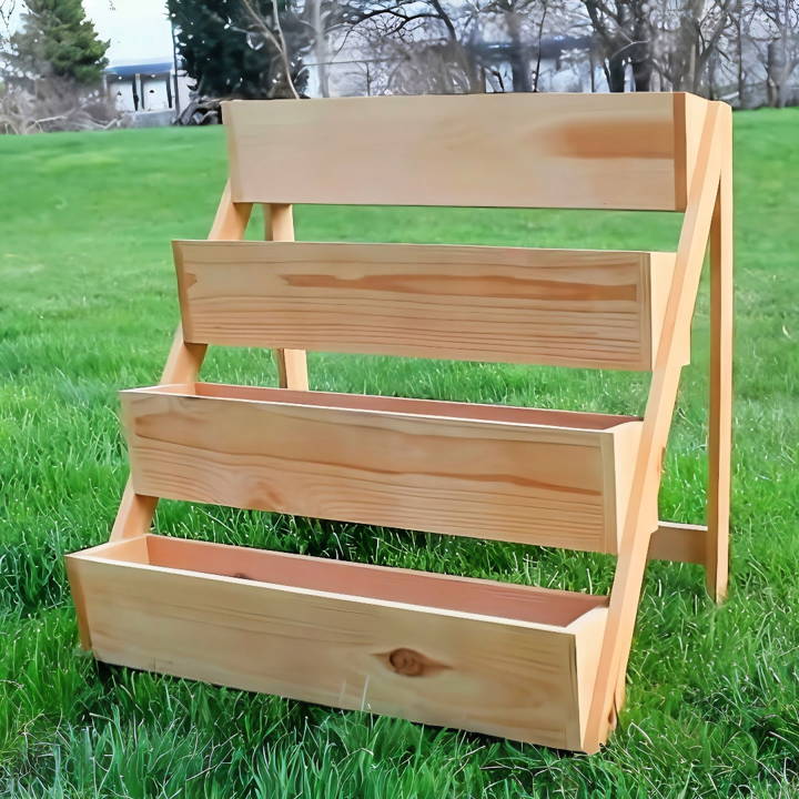 building a wooden herb garden