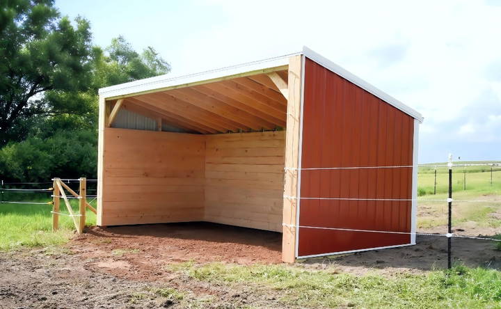 building a wooden lean barn shelter