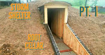 building a wooden storm shelter