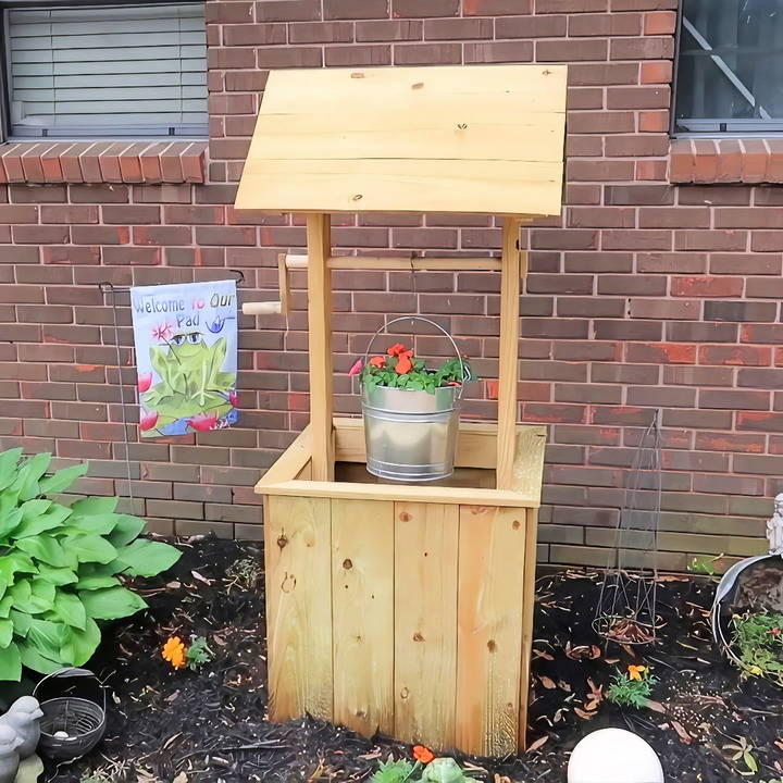 building a wooden wishing well