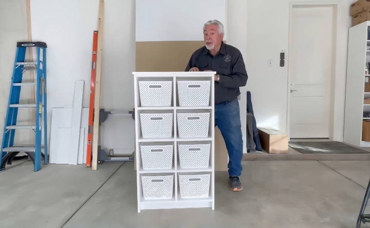 building an 8 cube storage with wood