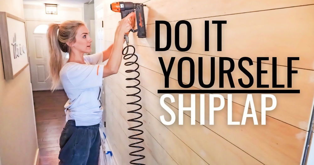 cheap and easy diy shiplap wall