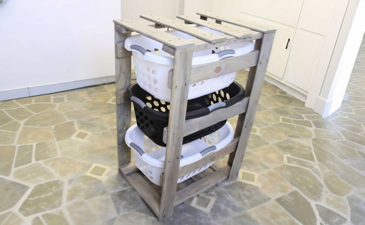 cheap diy laundry basket holder