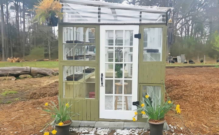 cheap diy old window greenhouse