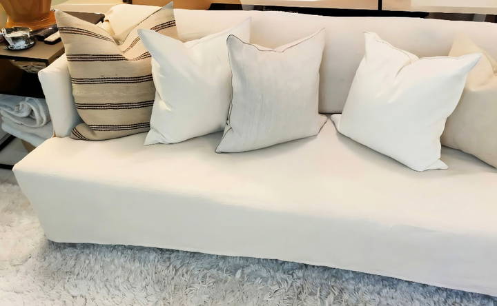 diy couch cover using drop cloth